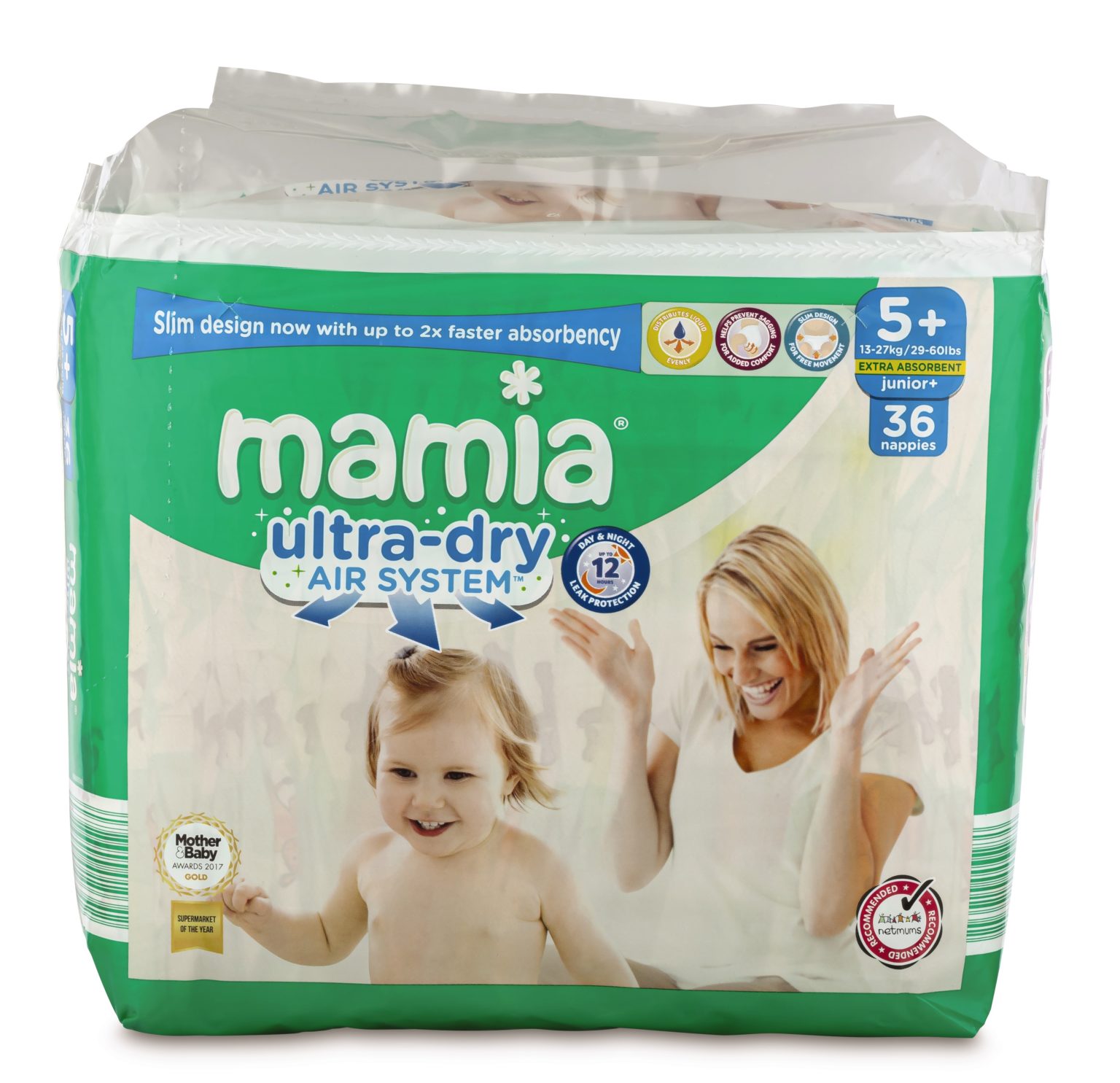 ALDI'S AWARDWINNING MAMIA NAPPIES (SIZE 5+) DROPS TO ONLY €2.29 (36